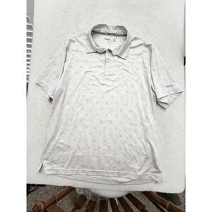 Walter Hagen Shirt Mens XL White Gray AOP Golf Club Print Golfing Polo
